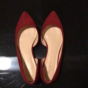 Maroon Nine West Flats